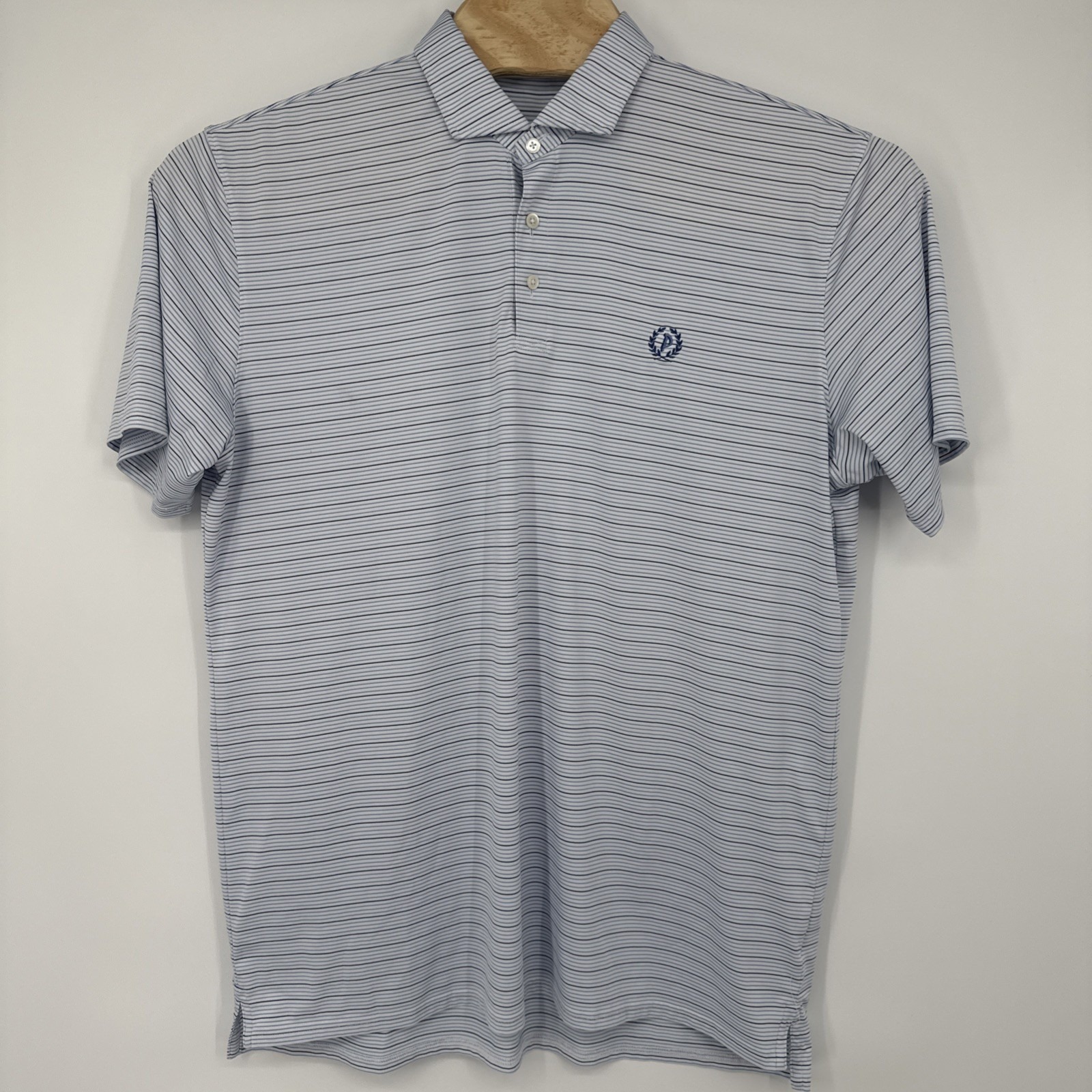 Holderness & Bourne Polo Shirt Mens Xl Striped Tailored Fit Performance Golf